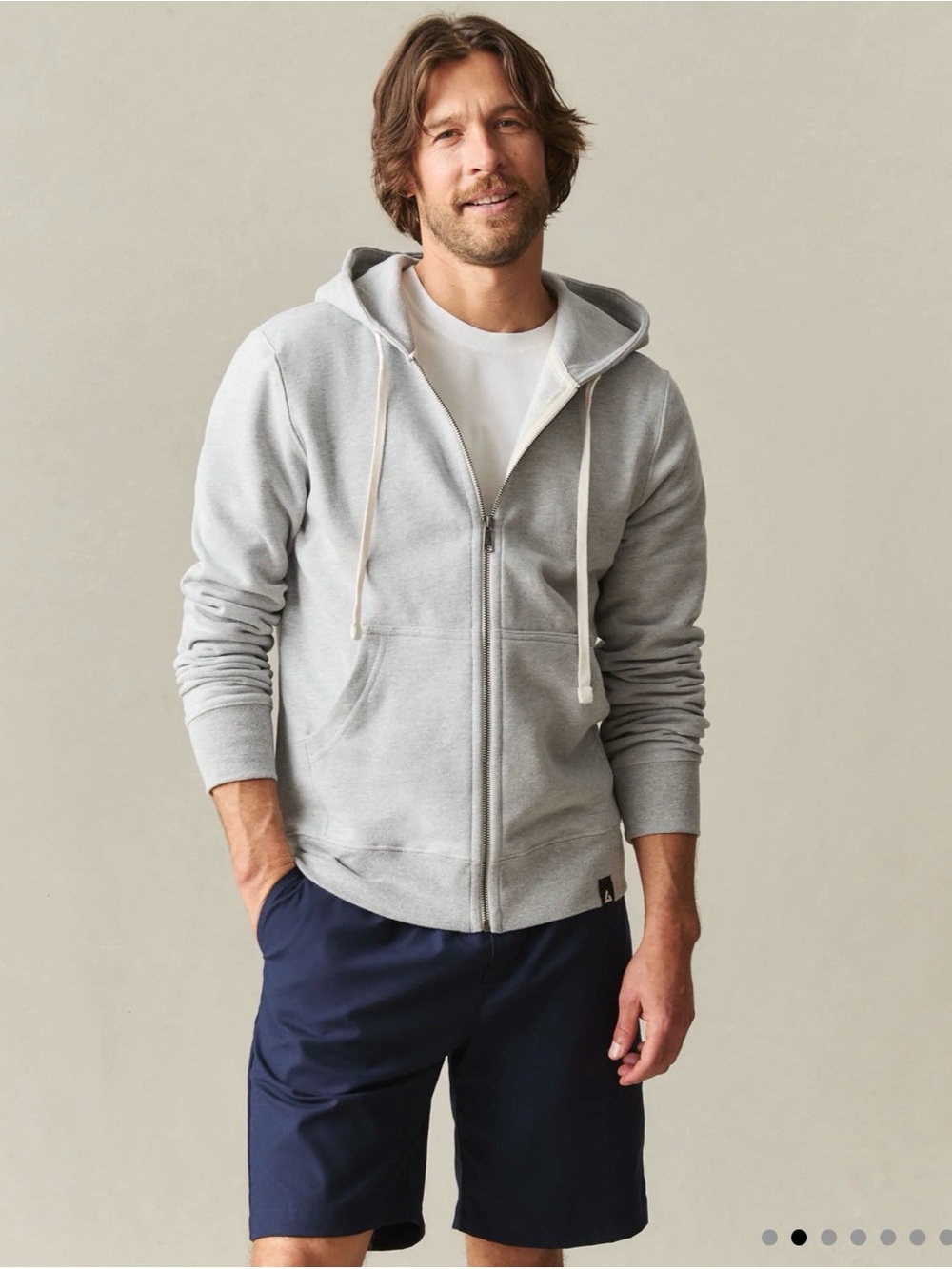 Men’s American Giant Men's Midweight Full Zip Size Large Gray NWOT